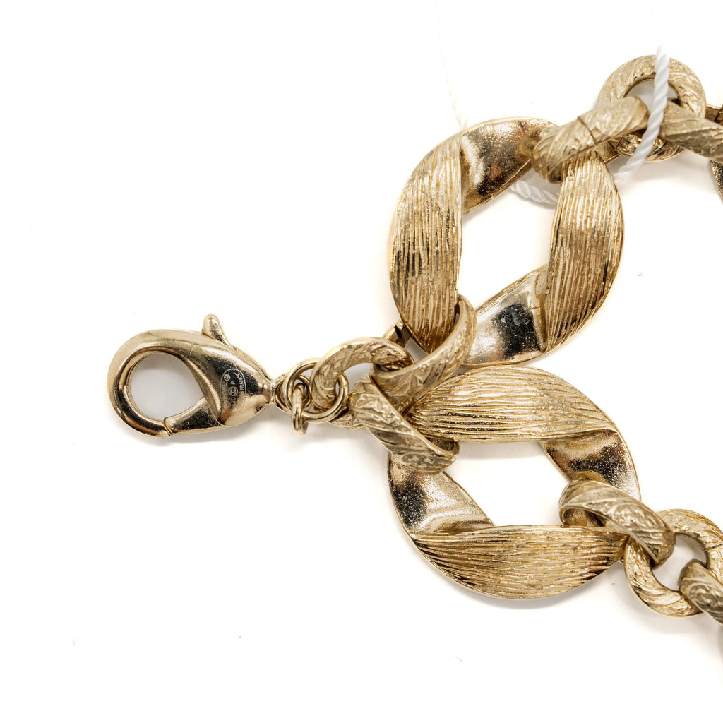 CHANEL 20A MULTICOLOUR WIDE BRACELET LIGHT GOLD TONE