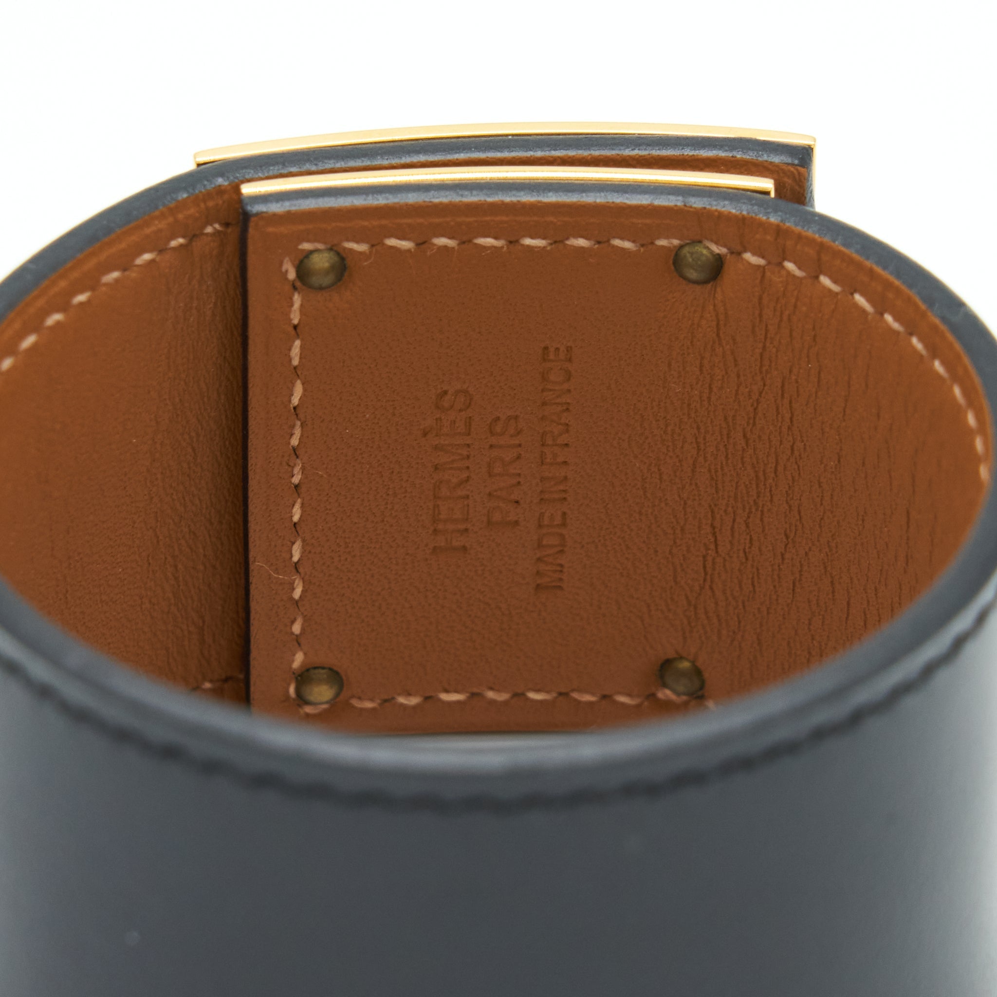 HERMES KELLY DOG BRACELET BLACK GHW