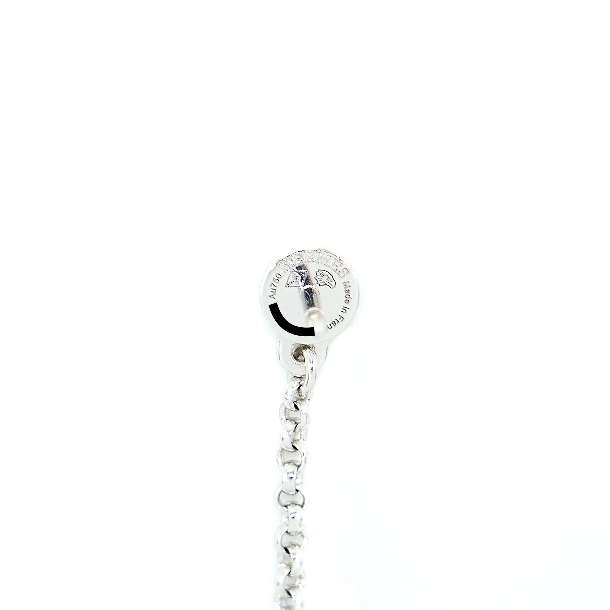 HERMES KELLY CLOCHETTE EARRINGS WHITE GOLD WITH DIAMONDS