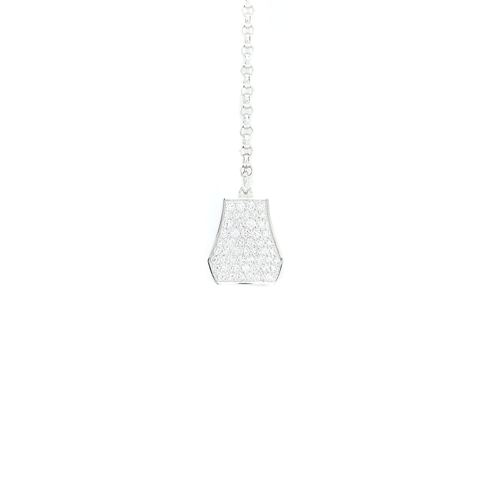 HERMES KELLY CLOCHETTE EARRINGS WHITE GOLD WITH DIAMONDS