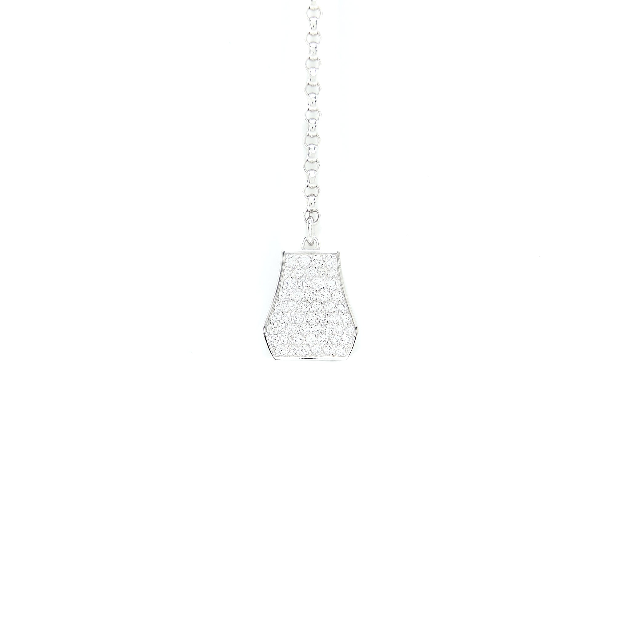 HERMES KELLY CLOCHETTE EARRINGS WHITE GOLD WITH DIAMONDS