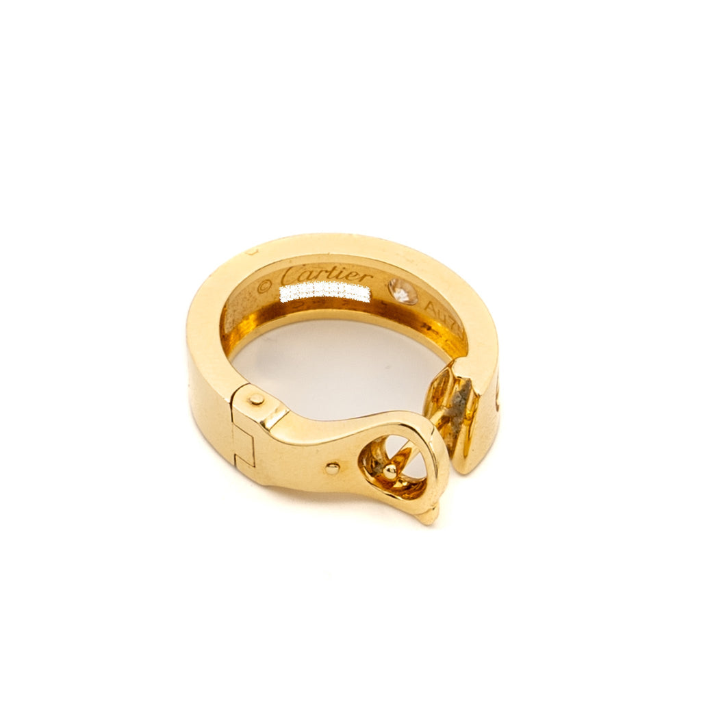 CARTIER LOVE EARRINGS YELLOW GOLD, 2 DIAMONDS