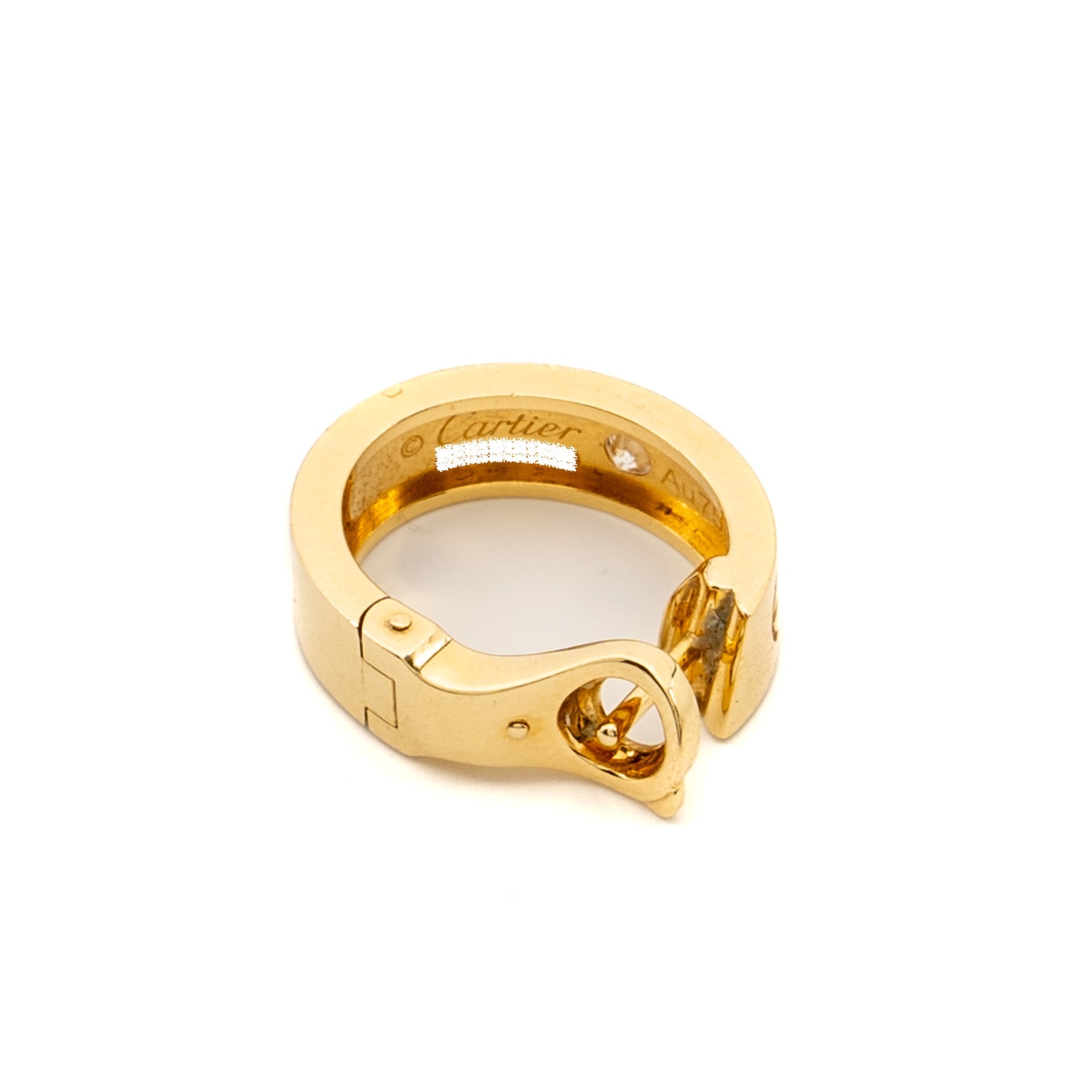 CARTIER LOVE EARRINGS YELLOW GOLD, 2 DIAMONDS