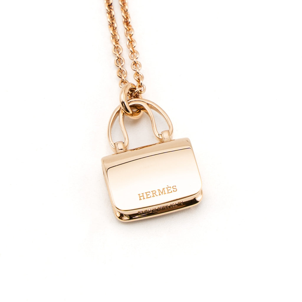 HERMES AMULETTE CONSTANCE PENDANT ROSE GOLD / DIAMONDS