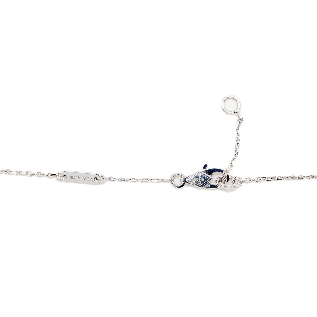 VAN CLEEF & ARPELS SWEET ALHAMBRA PENDANT 18K WHITE GOLD/DIAMONDS