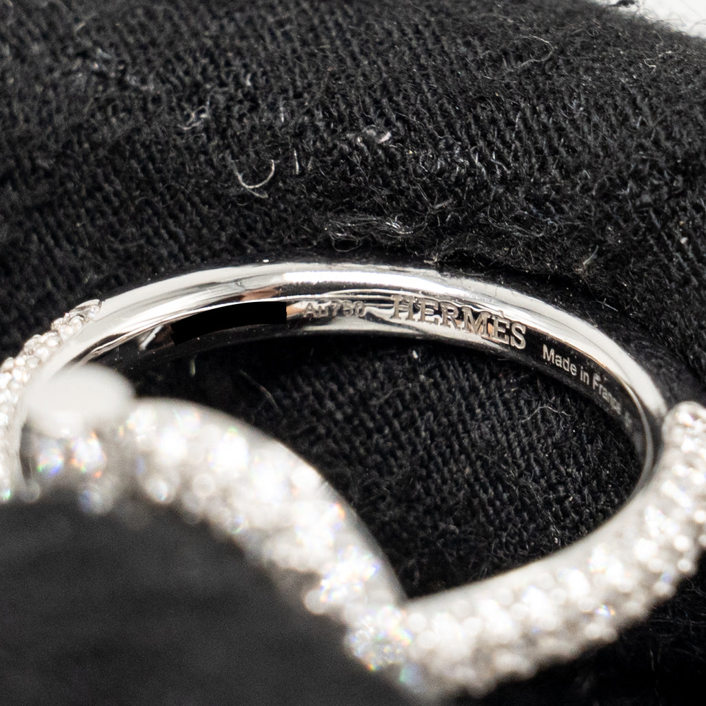 HERMES ECHAPPEE HERMES RING WHITE GOLD DIAMONDS