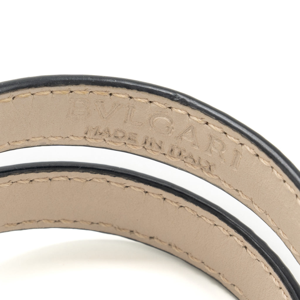 BVLGARI SERPENTI FOREVER BRACELET KARUNG LEATHER/ BEIGE LIGHT GOLD TONE