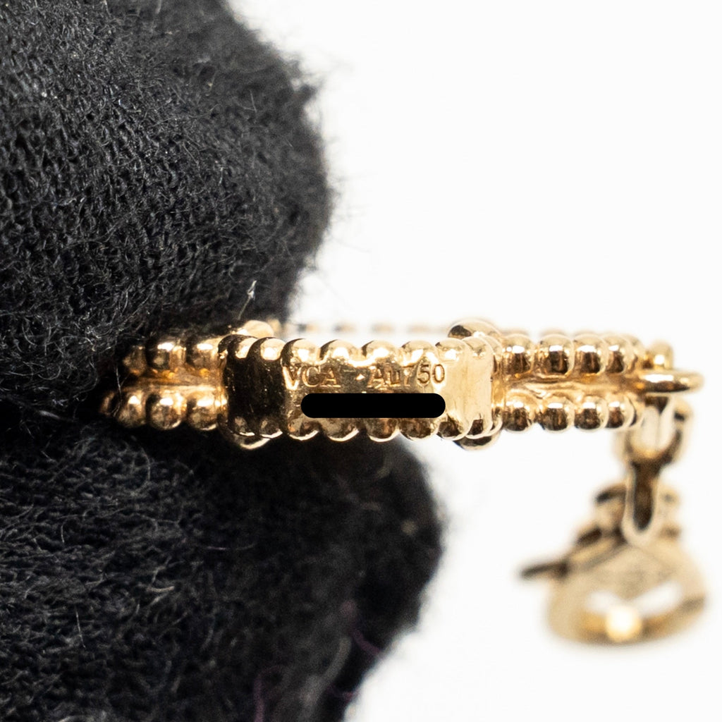 VAN CLEEF & ARPELS VINTAGE ALHAMBRA BRACELET 5 MOTIFS YELLOW GOLD, MOTHER OF PEARL