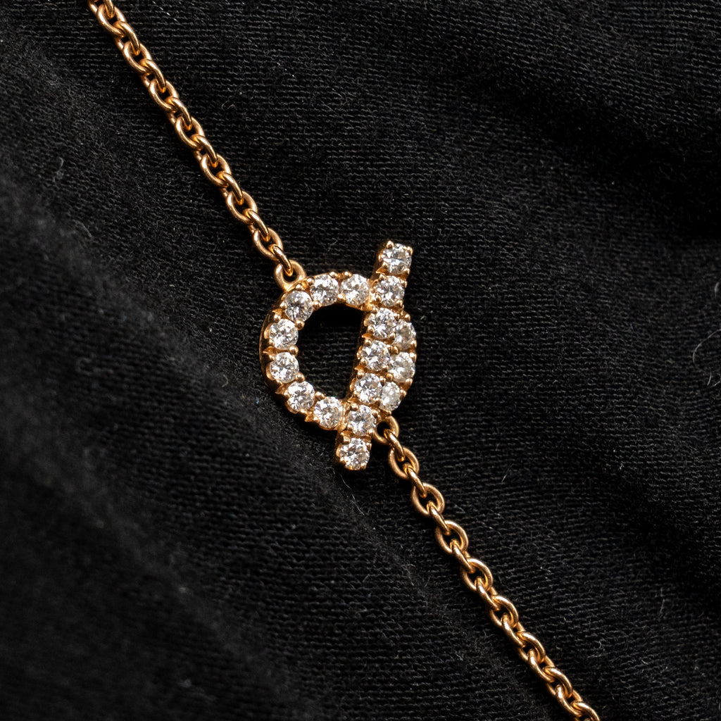 HERMES FINESSE BRACELET ROSE GOLD, DIAMONDS