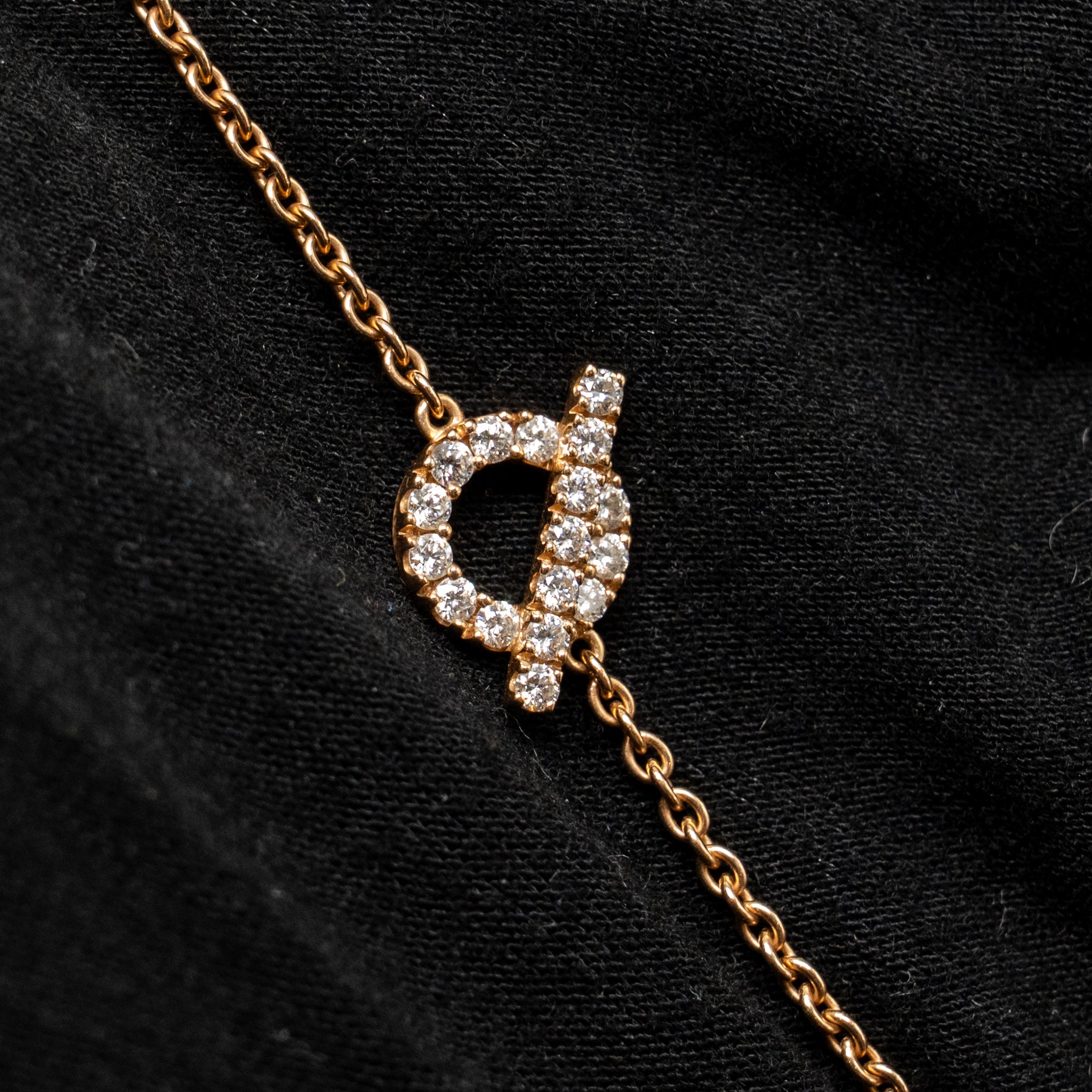 HERMES FINESSE BRACELET ROSE GOLD, DIAMONDS