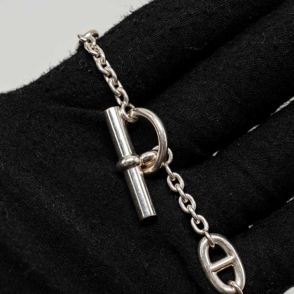 HERMES 120CM FARANDOLE LONG NECKLACE SILVER TONE