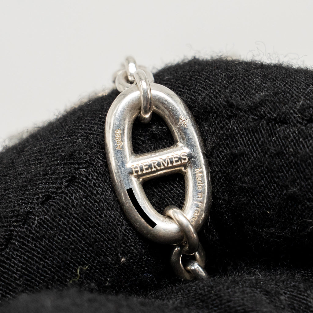 HERMES 120CM FARANDOLE LONG NECKLACE SILVER TONE