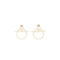 HERMES LOOP EARRINGS ROSE GOLD