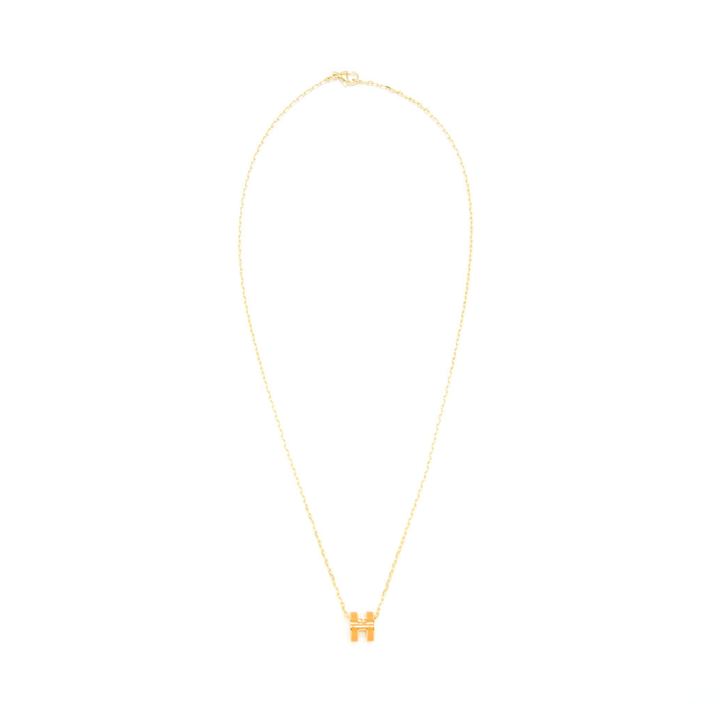 HERMES MINI POP H PENDANT ORANGE GHW
