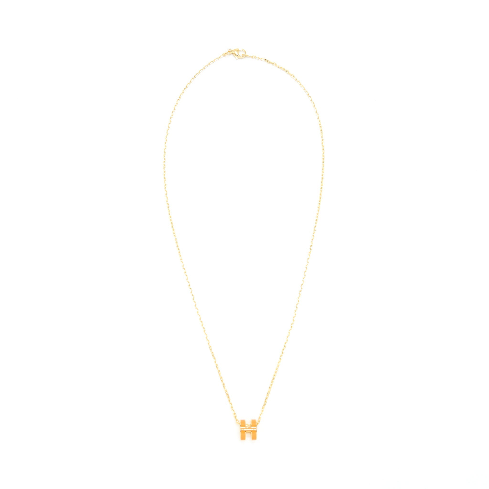 HERMES MINI POP H PENDANT ORANGE GHW