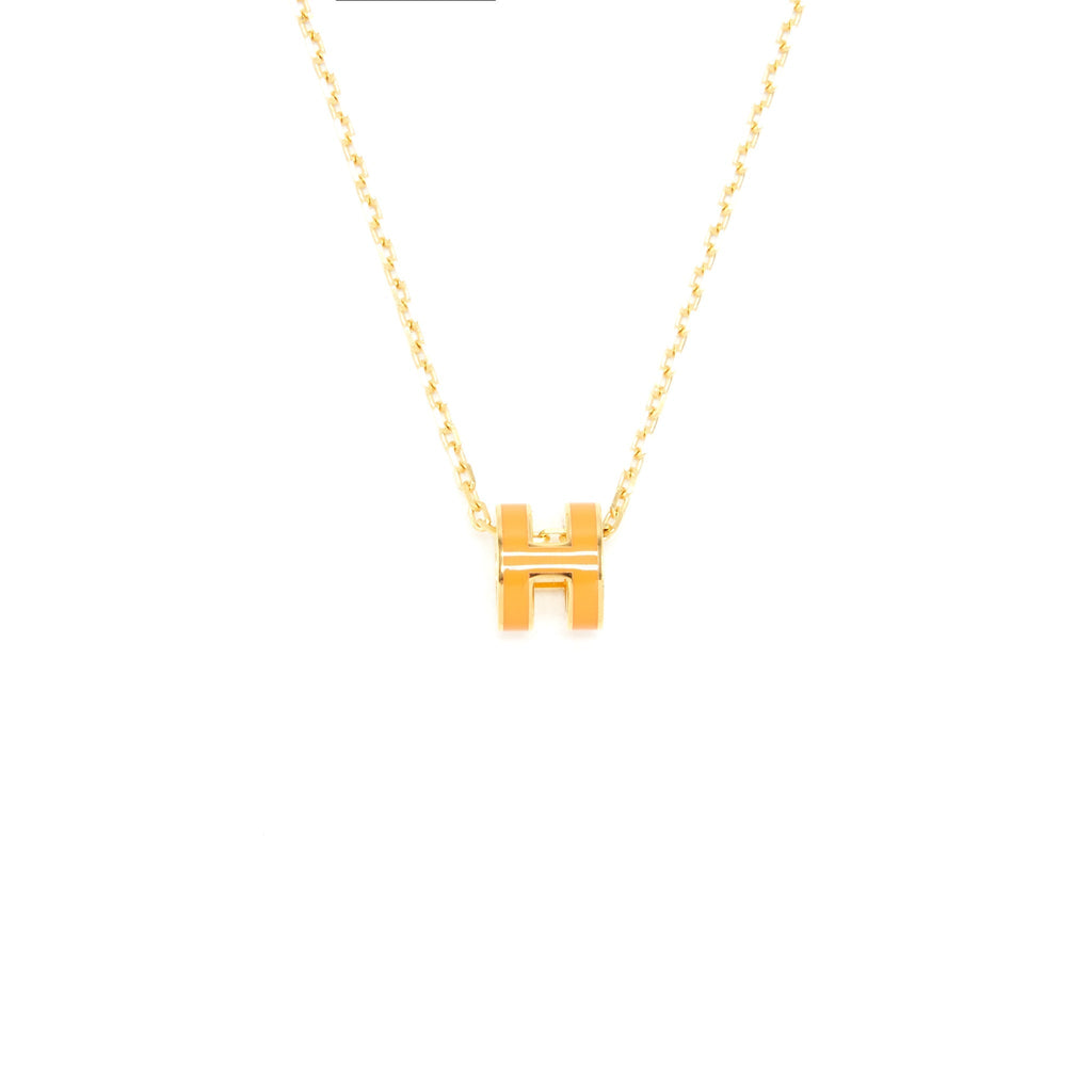HERMES MINI POP H PENDANT ORANGE GHW