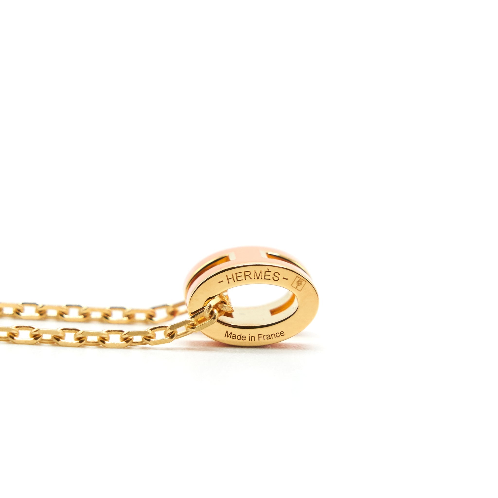 HERMES MINI POP H PENDANT ORANGE GHW