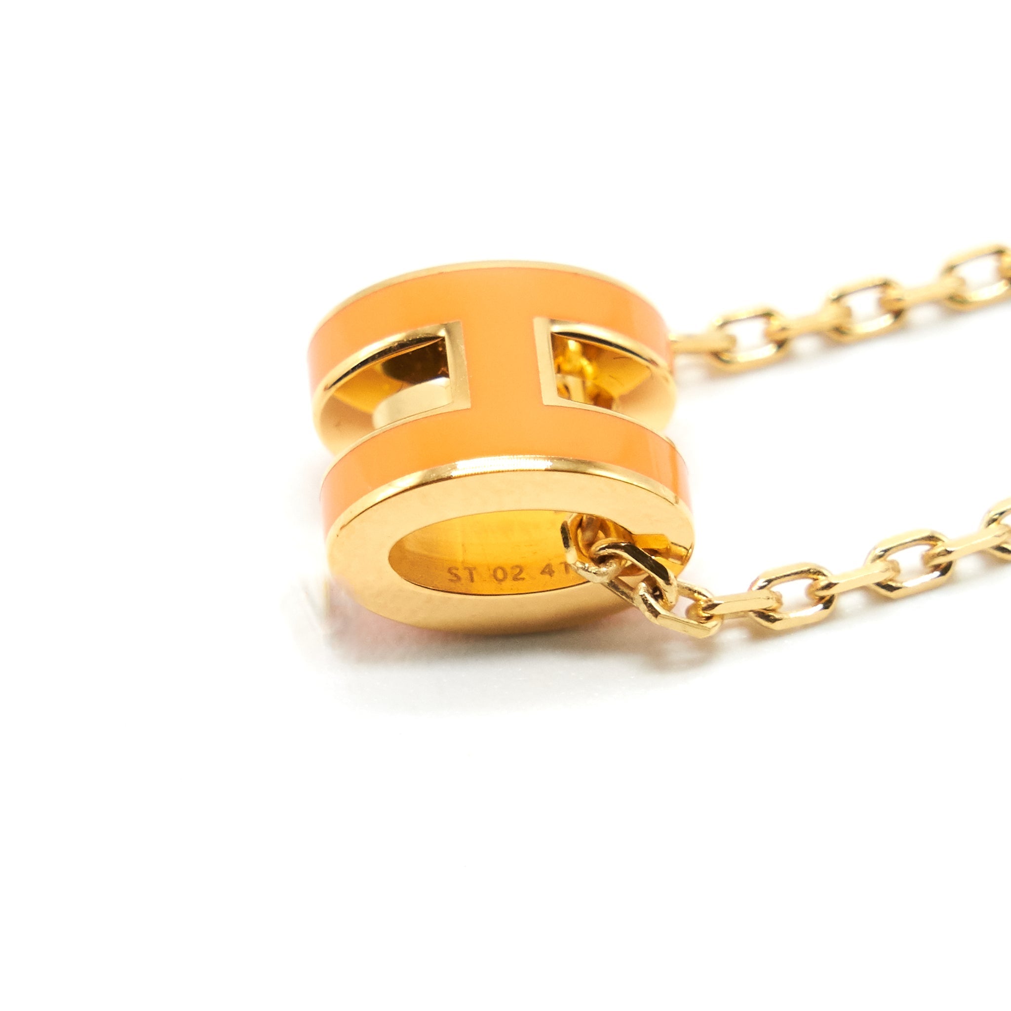 HERMES MINI POP H PENDANT ORANGE GHW