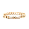 HERMES KELLY GOURMETTE BRACELET ROSE GOLD WITH DIAMONDS