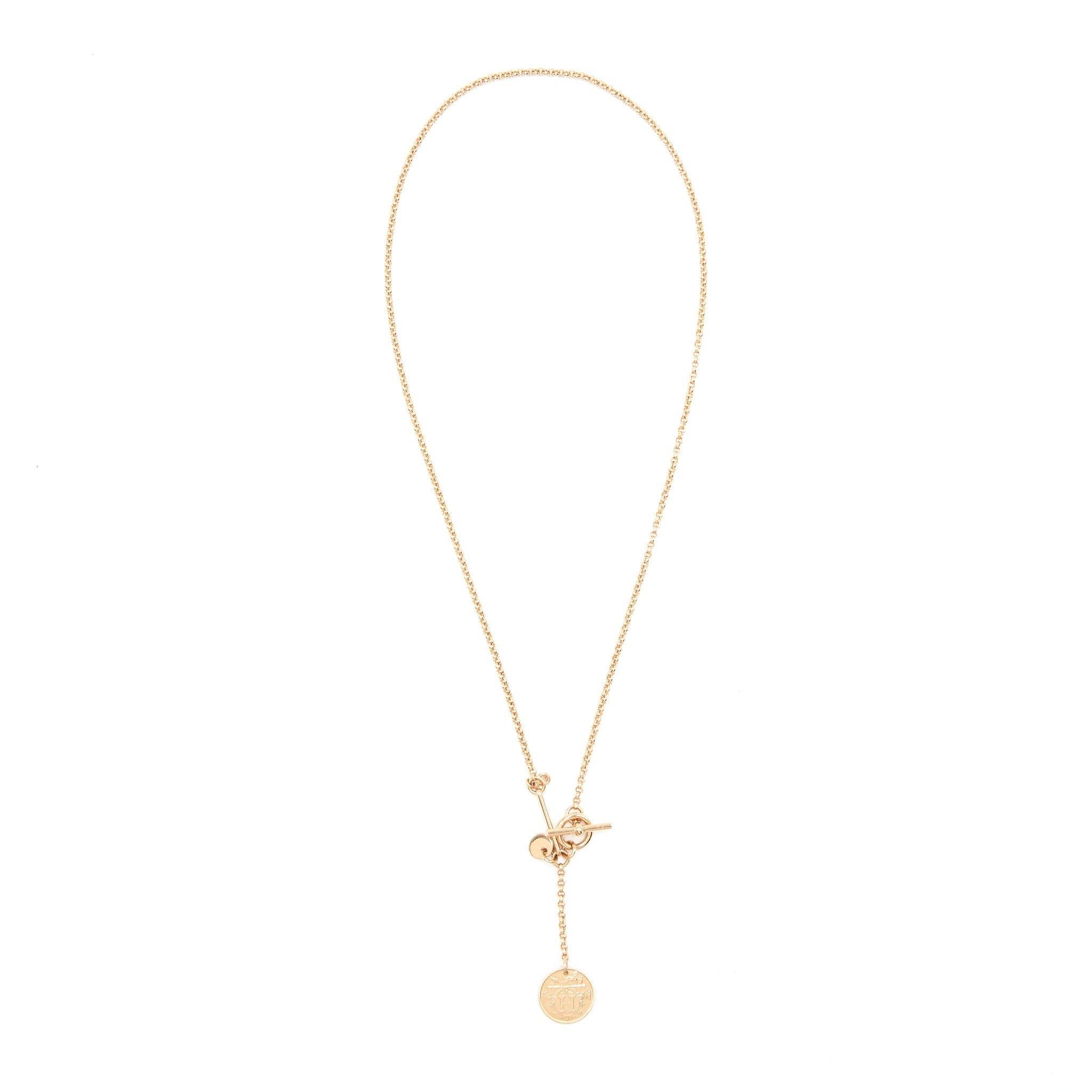 HERMES EX-LIBRIS PENDANT ROSE GOLD