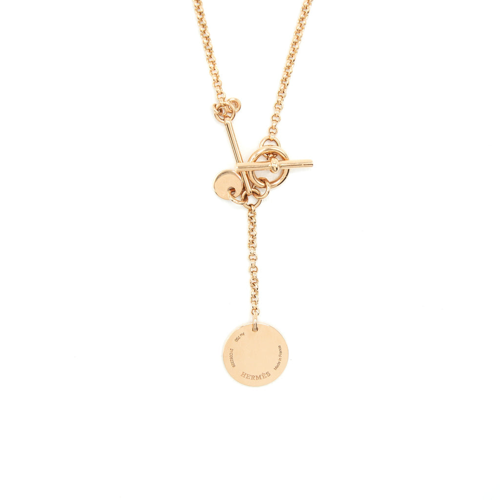 HERMES EX-LIBRIS PENDANT ROSE GOLD