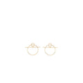 HERMES LOOP EARRING ROSE GOLD TONE