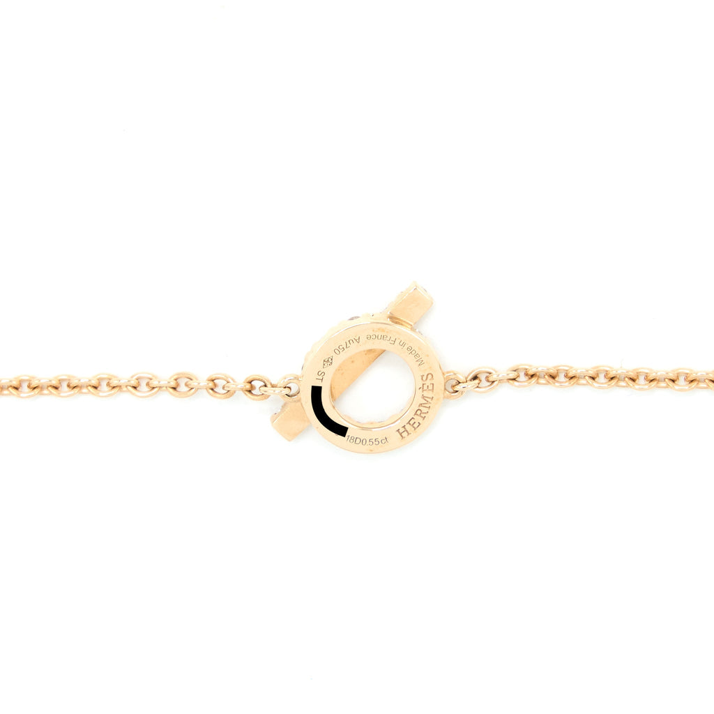 HERMES FINESSE BRACELET ROSE GOLD DIAMONDS
