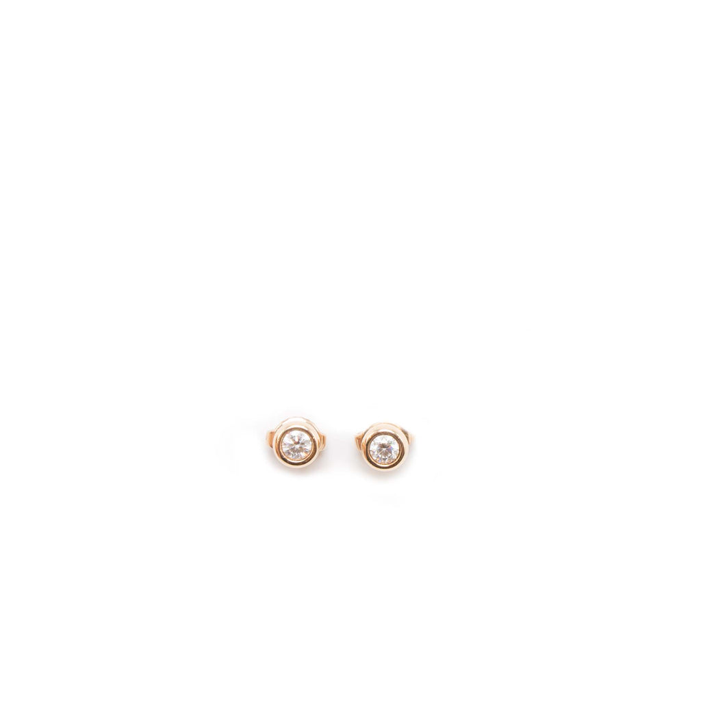 TIFFANY DIAMONDS BY THE YARD EARRINGS ROSE GOLD WITH DIAMONDS