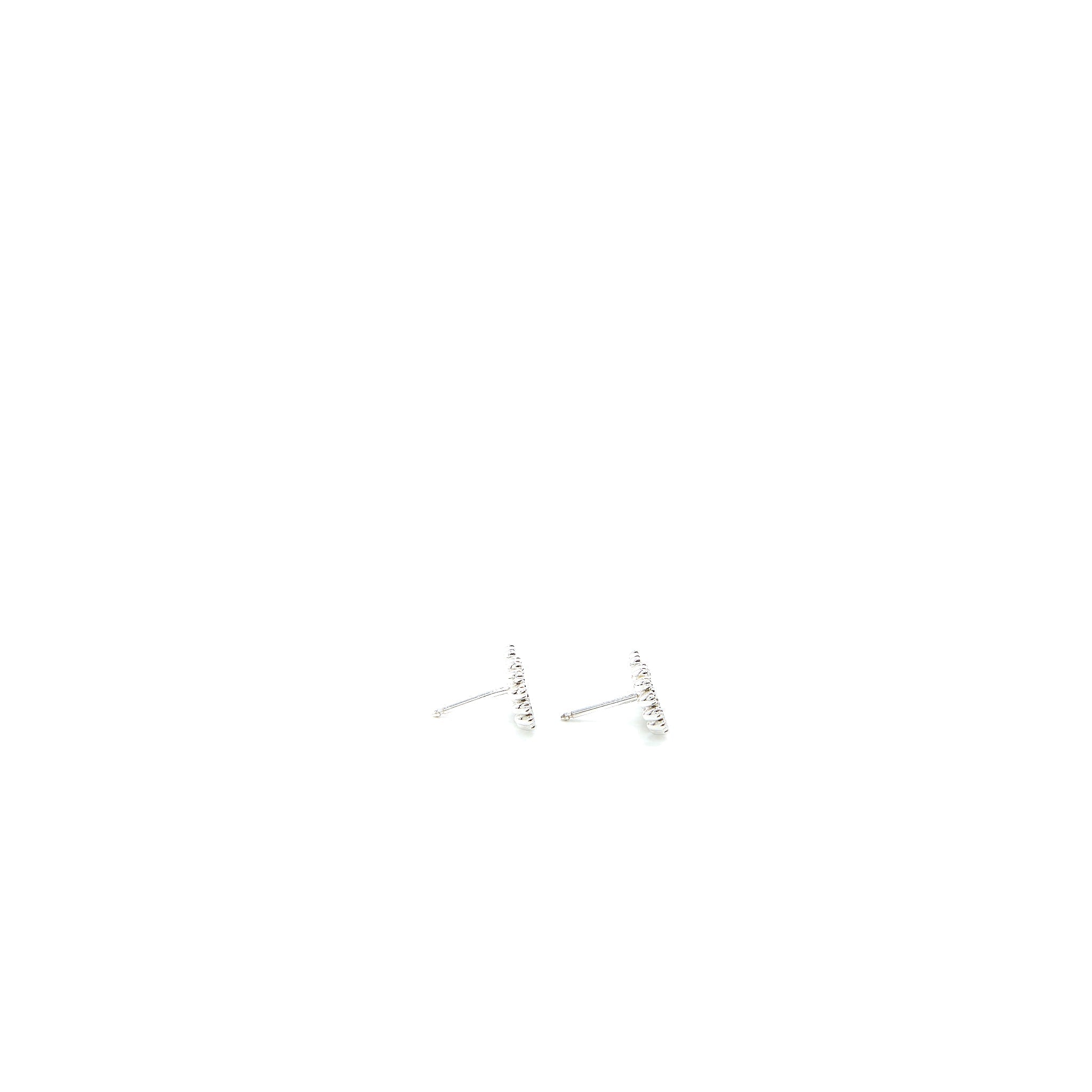 GUCCI GG RUNNING STUDS EARRINGS WHITE GOLD PINK