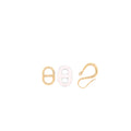 HERMES BOUCLES D'OREILLES EARRING MULTICOLOUR GOLD TONE