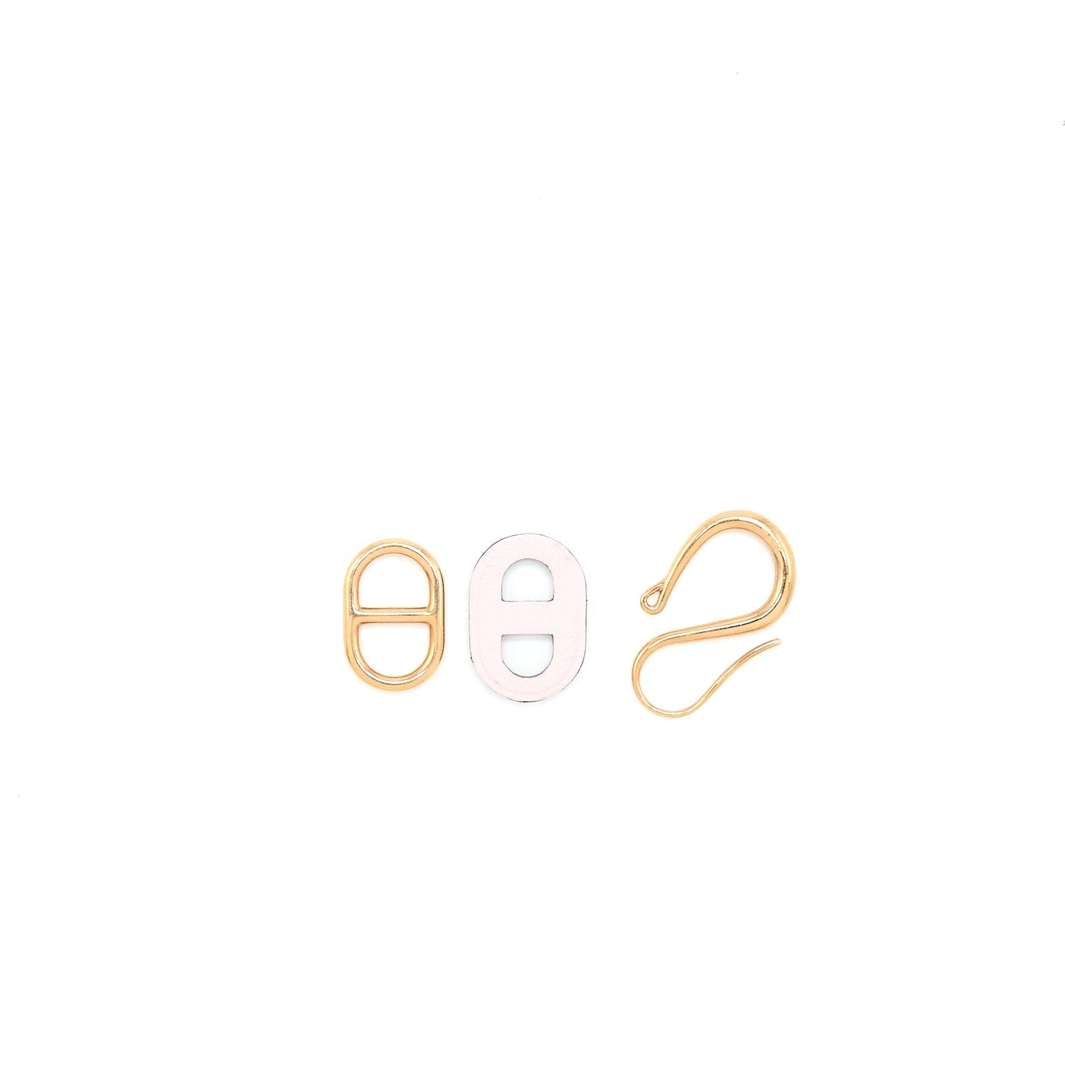 HERMES BOUCLES D'OREILLES EARRING MULTICOLOUR GOLD TONE