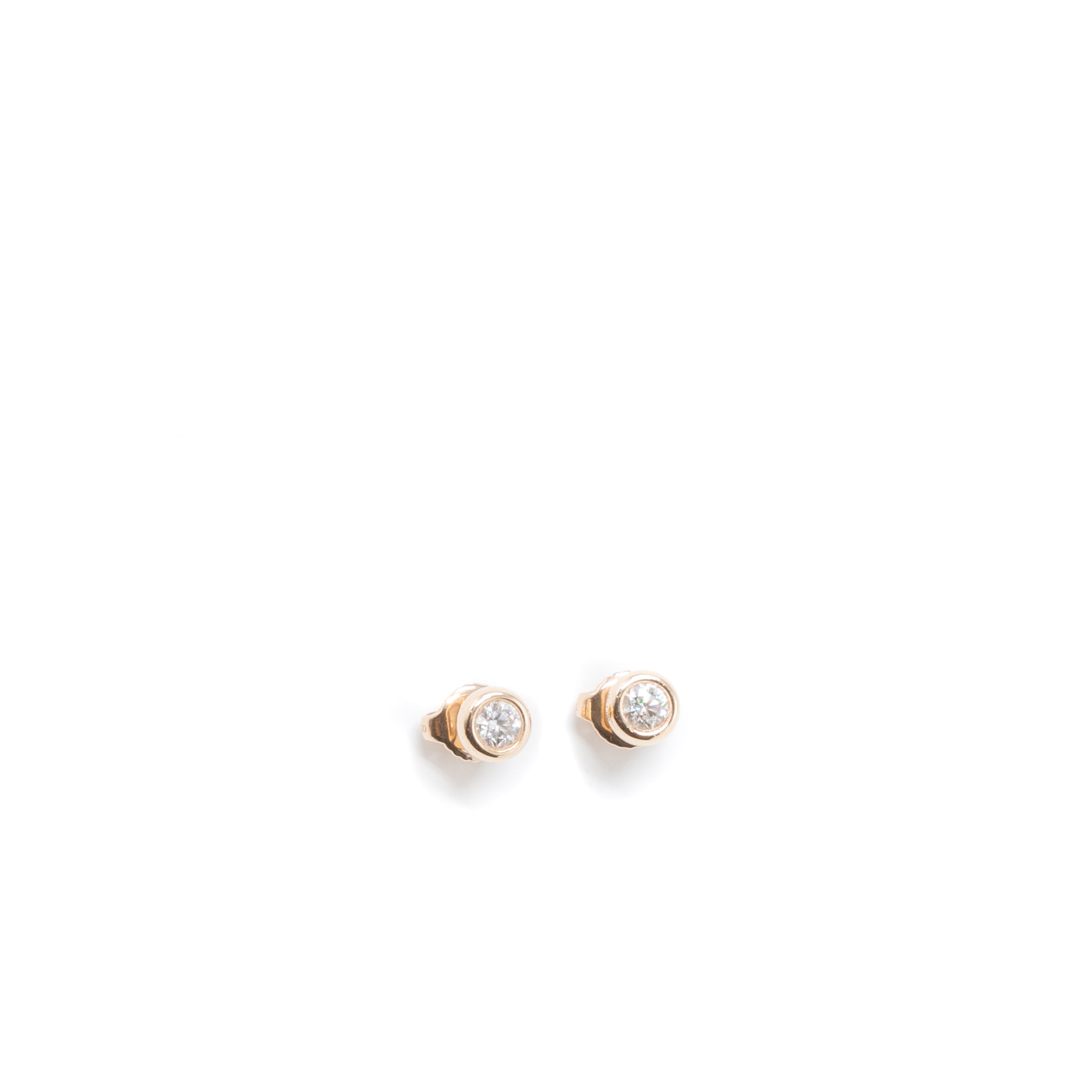 TIFFANY DIAMONDS BY THE YARD EARRINGS ROSE GOLD WITH DIAMONDS