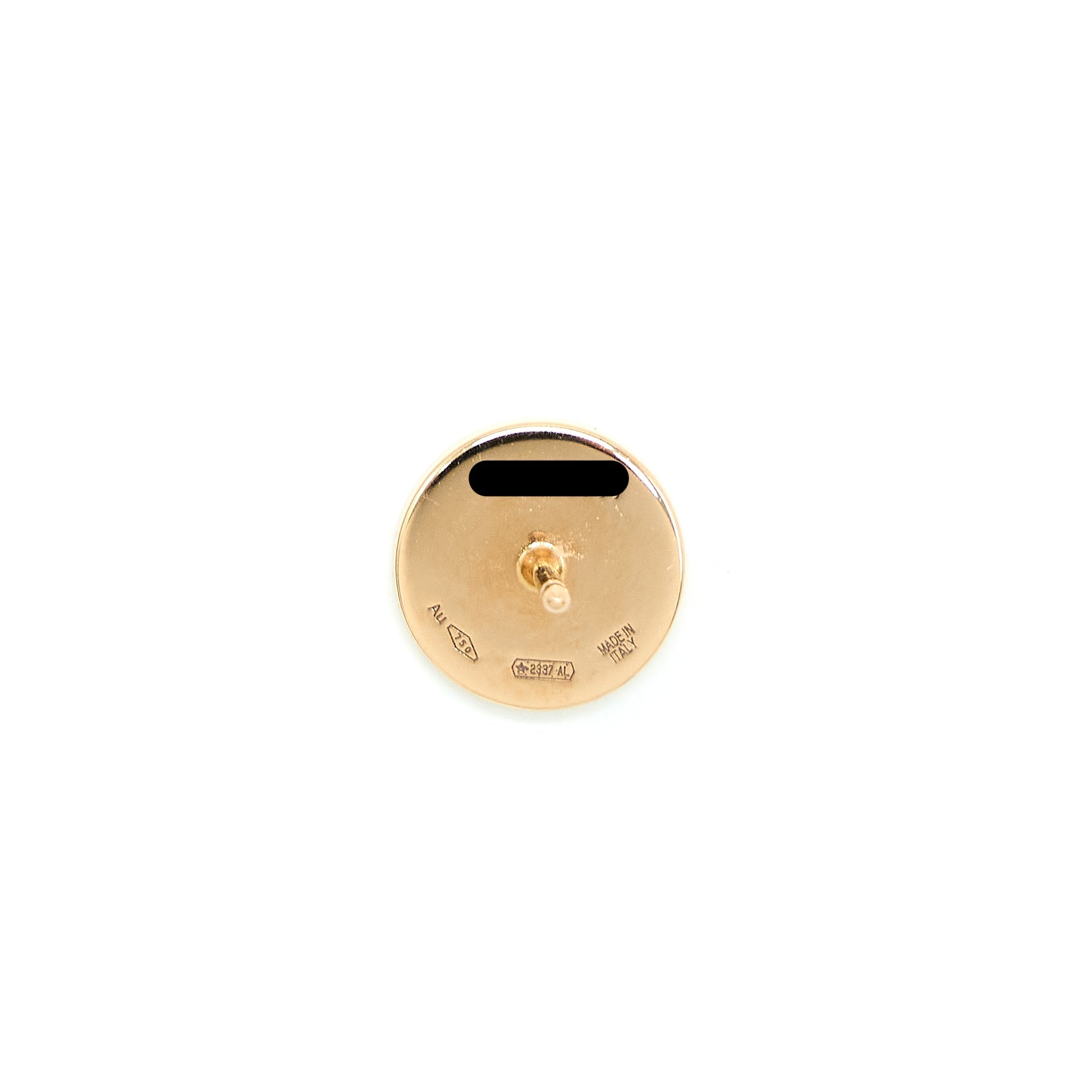 BVLGARI SINGLE CLASSIC EARRING ONYX ROSE GOLD