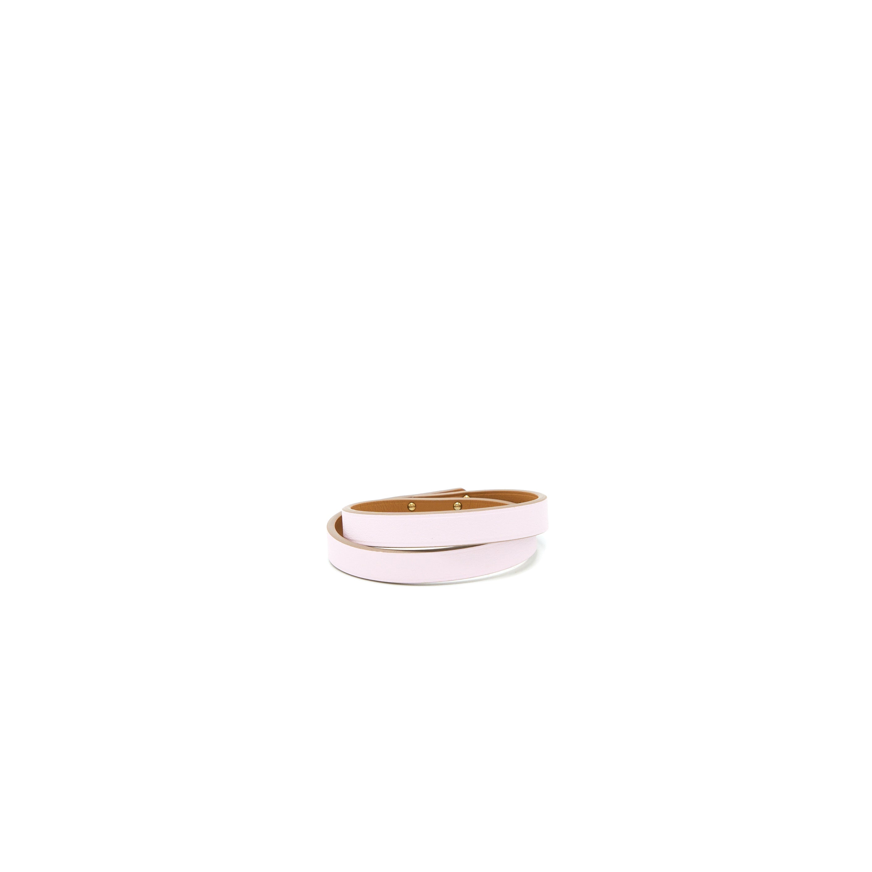 HERMES SIZE T2 MINI KELLY BRACELET SWIFT MAUVE PALE GOLD TONE STAMP U