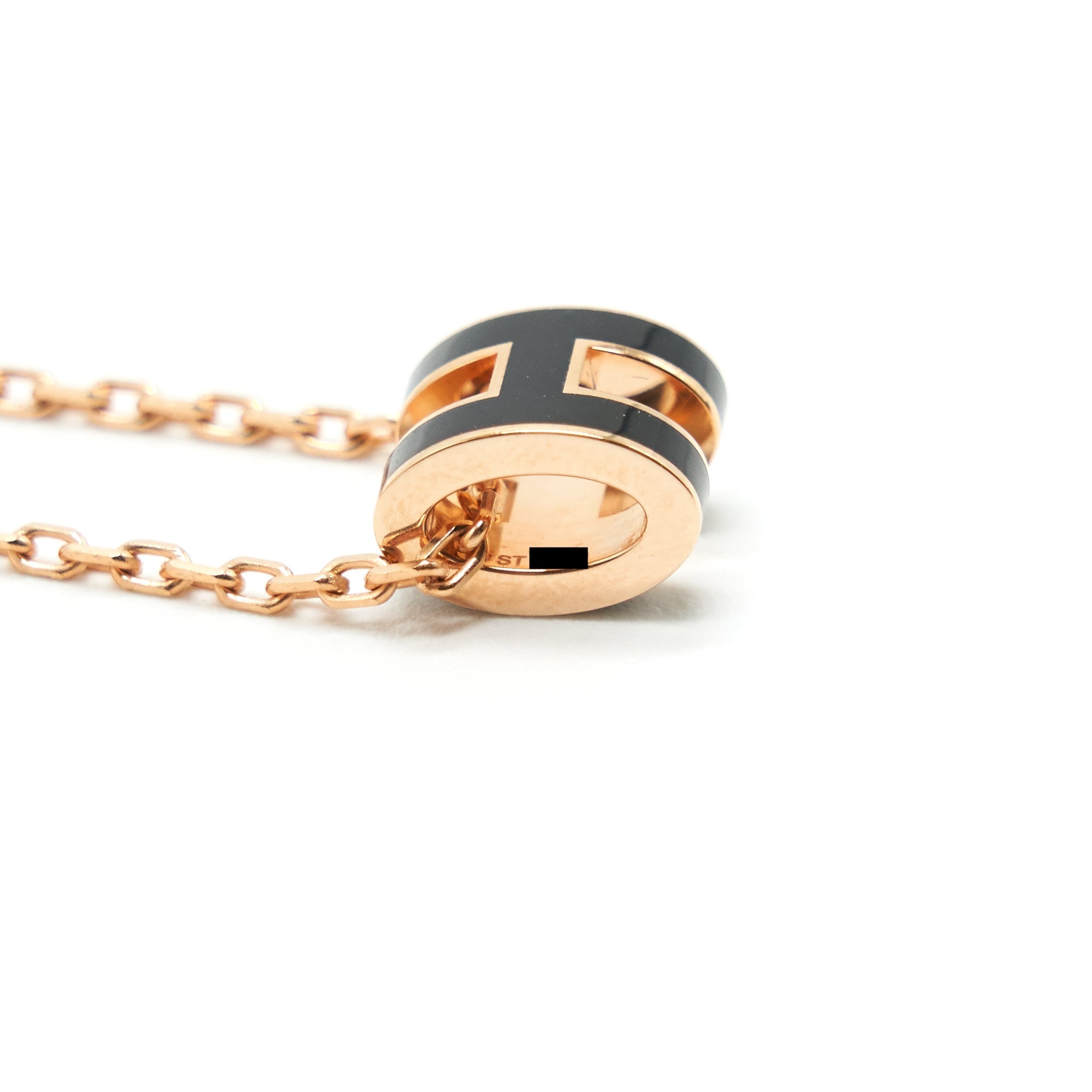 HERMES MINI POP H NECKLACE BLACK RGHW 3