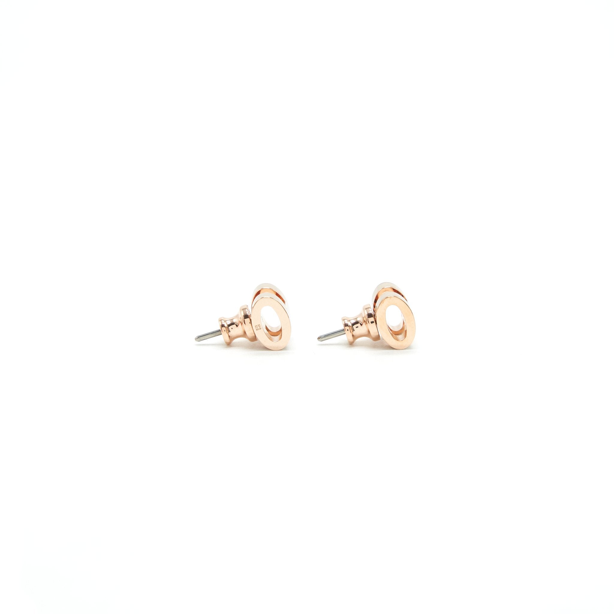 HERMES MINI POP H EARRINGS MARRON GLACE RGHW