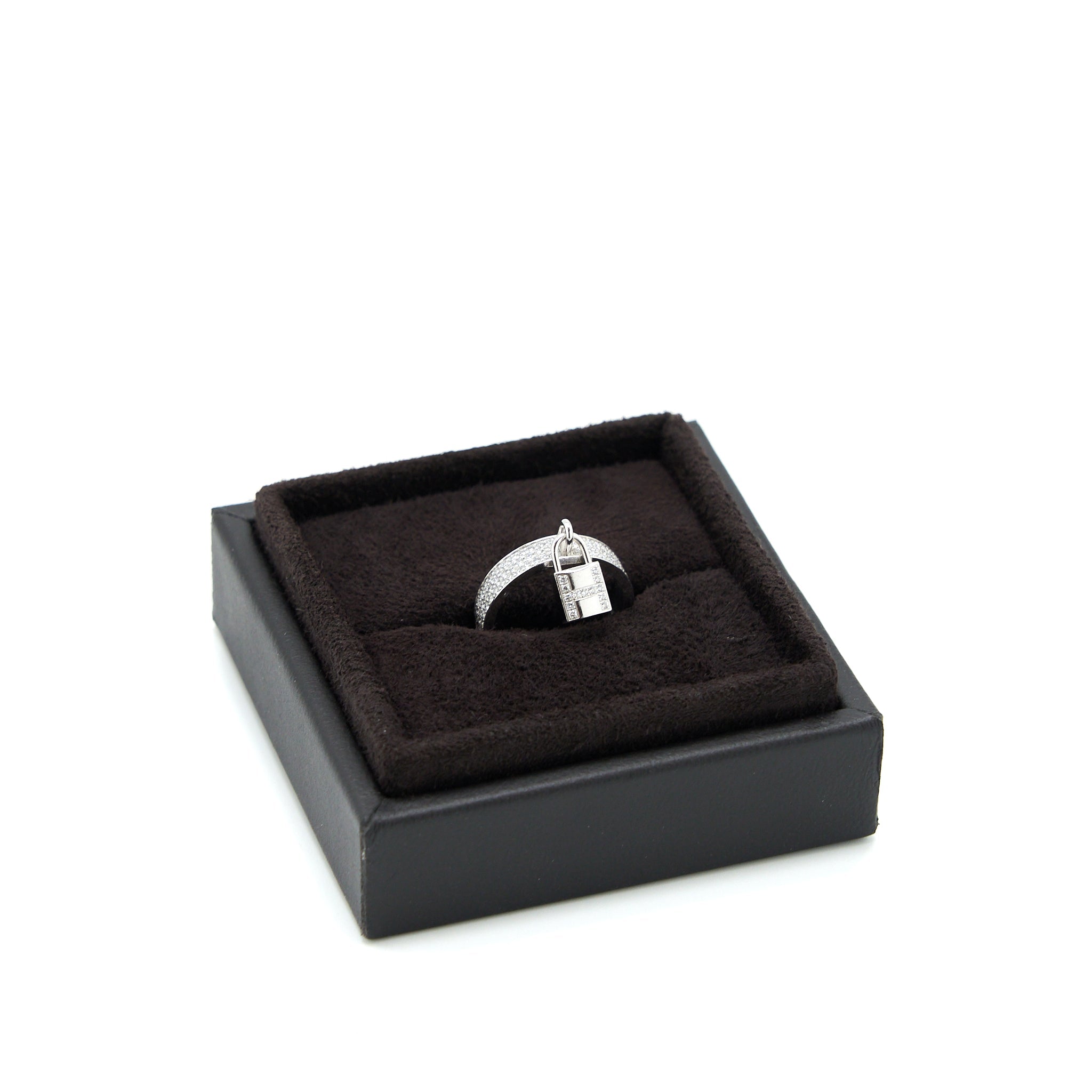 HERMES KELLY CLOCHETTE RING WHITE GOLD WITH DIAMONDS
