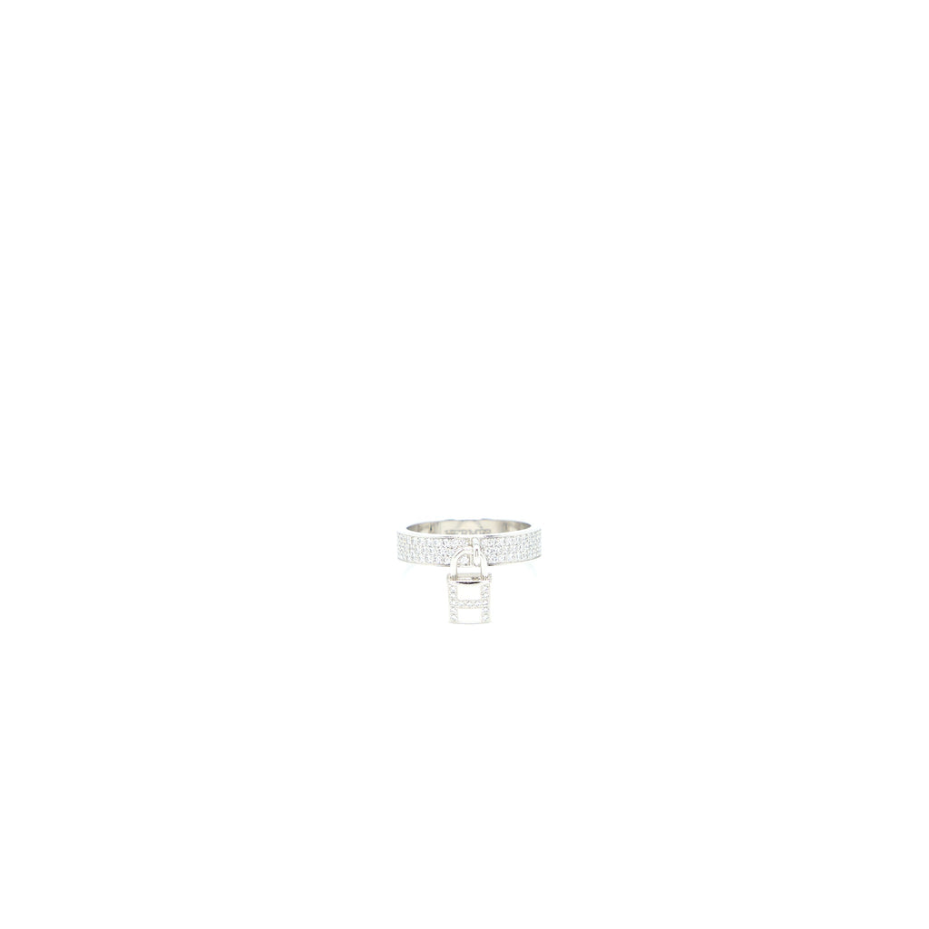 HERMES KELLY CLOCHETTE RING WHITE GOLD WITH DIAMONDS