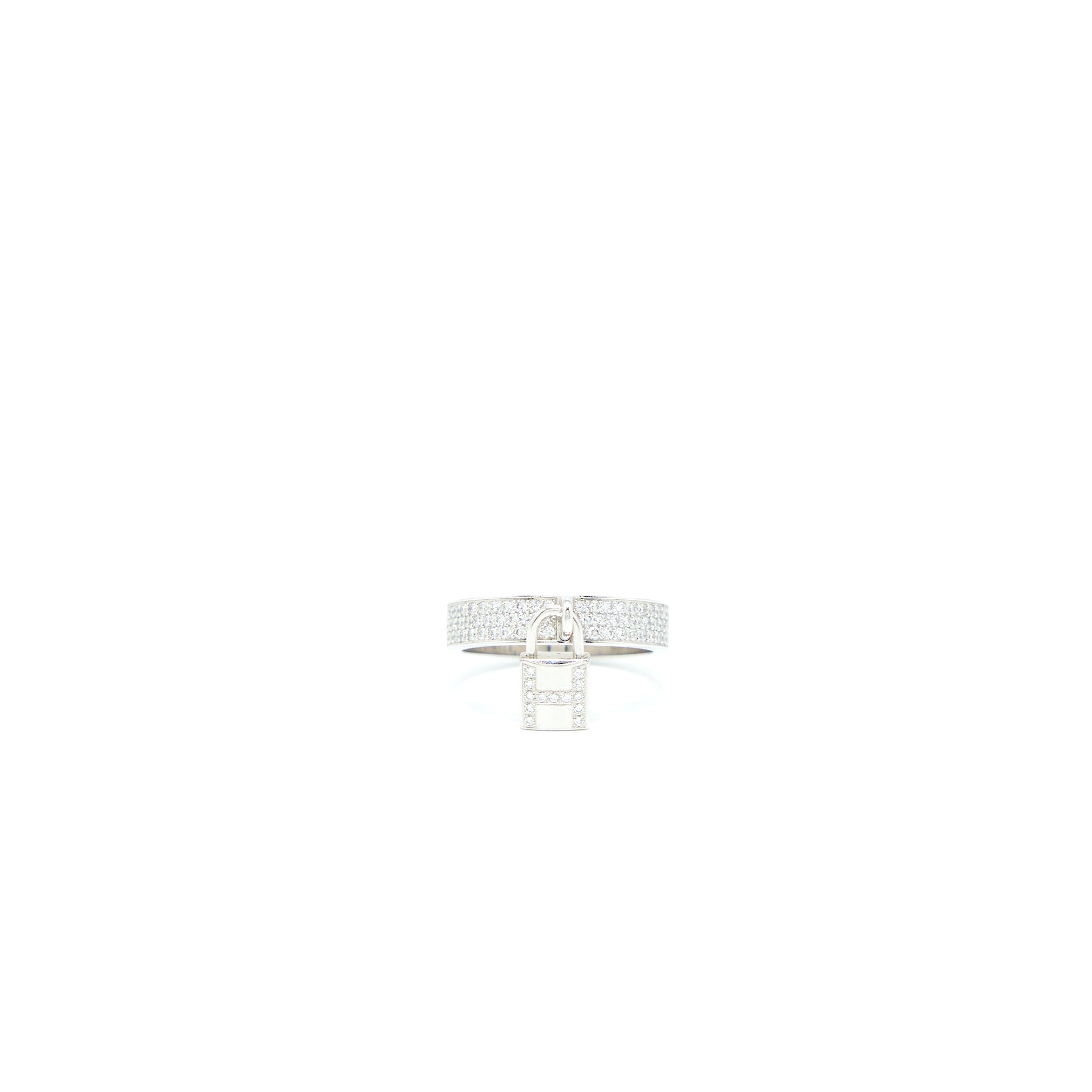 HERMES KELLY CLOCHETTE RING WHITE GOLD WITH DIAMONDS