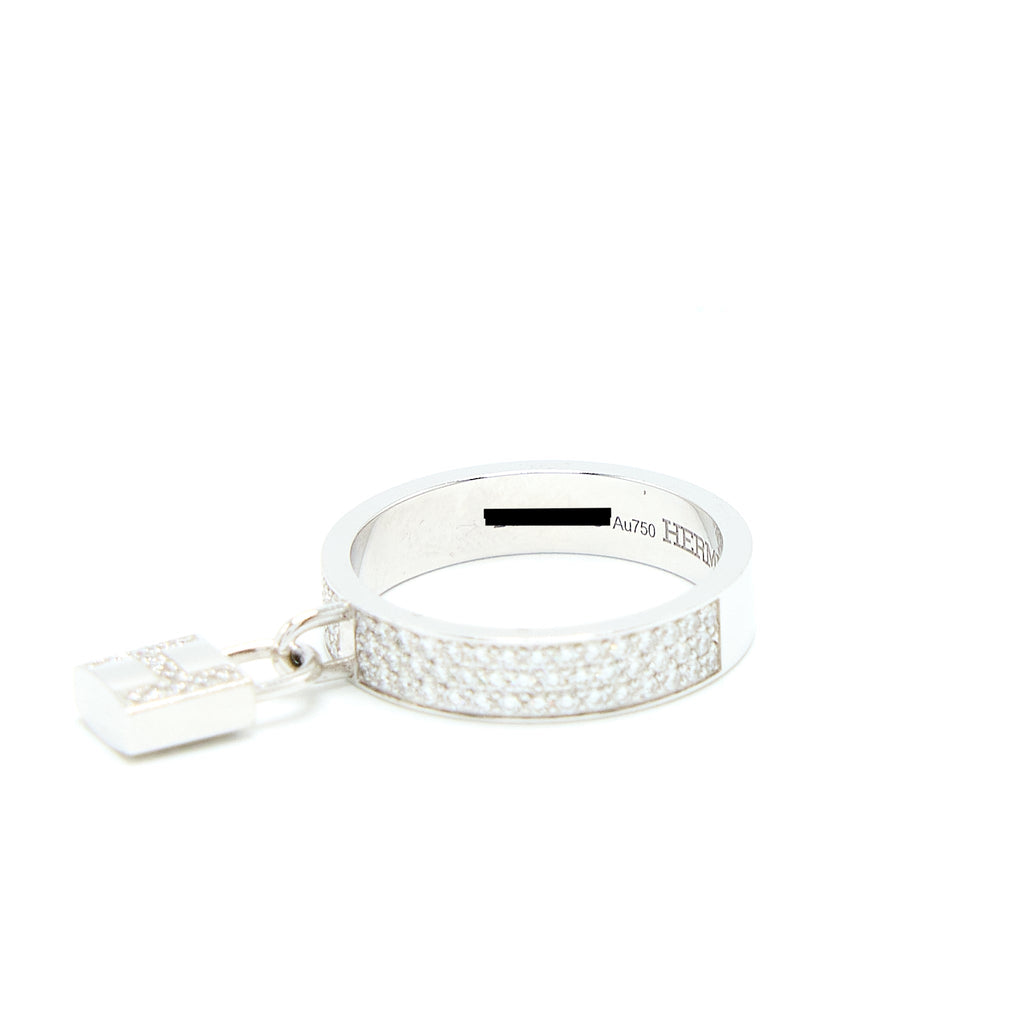 HERMES KELLY CLOCHETTE RING WHITE GOLD WITH DIAMONDS