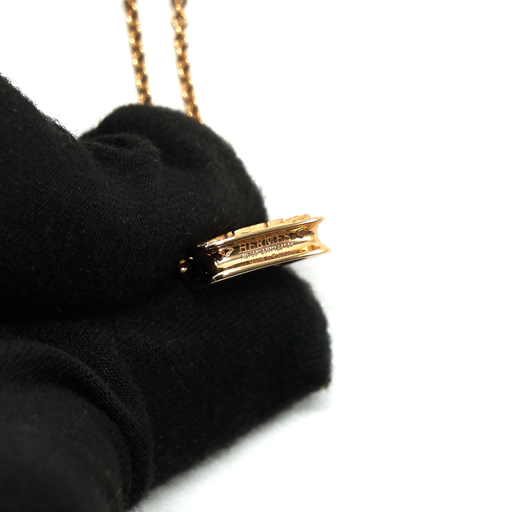 HERMES CONSTANCE AMULETTE NECKLACE ROSEGOLD