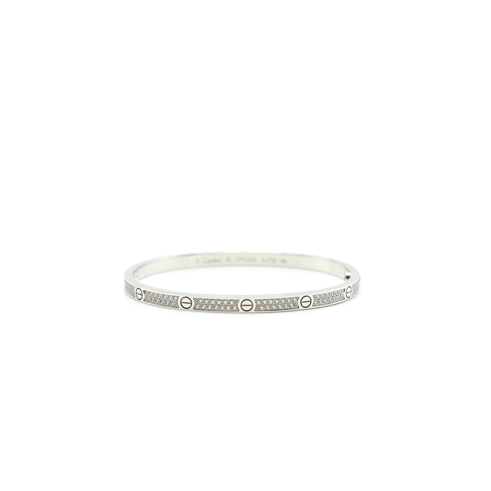 CARTIER LOVE BRACELET, SMALL MODE PAVED WHITE GOLD WITH DIAMONDS