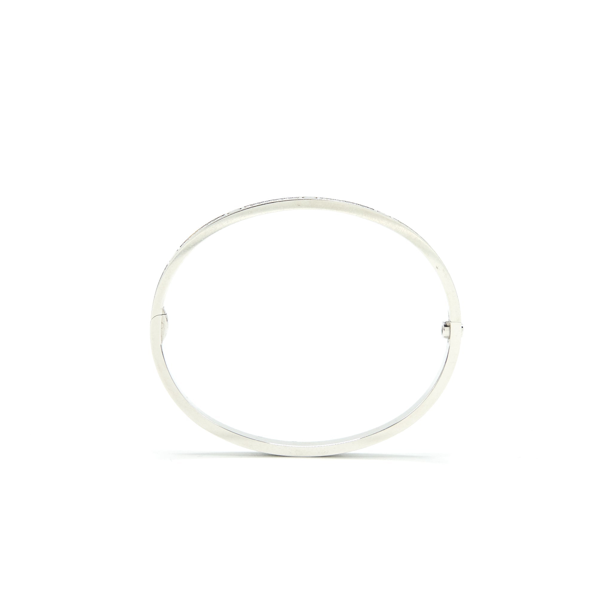CARTIER LOVE BRACELET, SMALL MODE PAVED WHITE GOLD WITH DIAMONDS