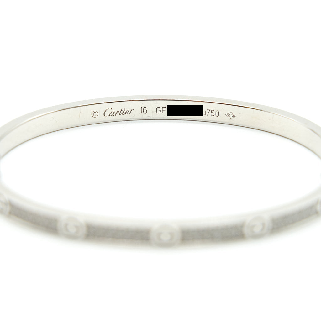 CARTIER LOVE BRACELET, SMALL MODE PAVED WHITE GOLD WITH DIAMONDS