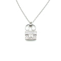 HERMES CONSTANCE AMULETTE NECKLACE WHITE GOLD WITH DIAMOND