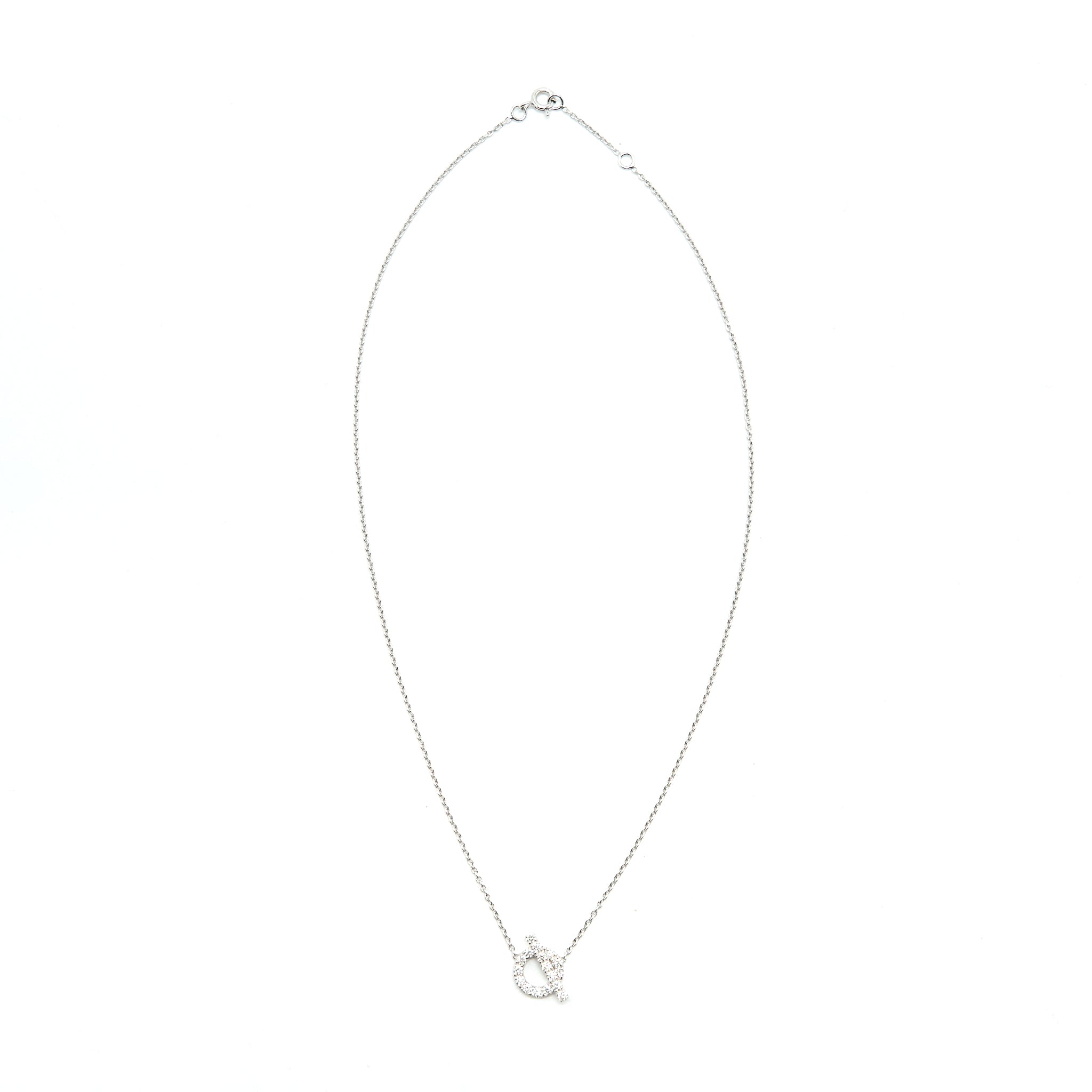 HERMES FINESSE PENDANT WHITE GOLD WITH DIAMOND