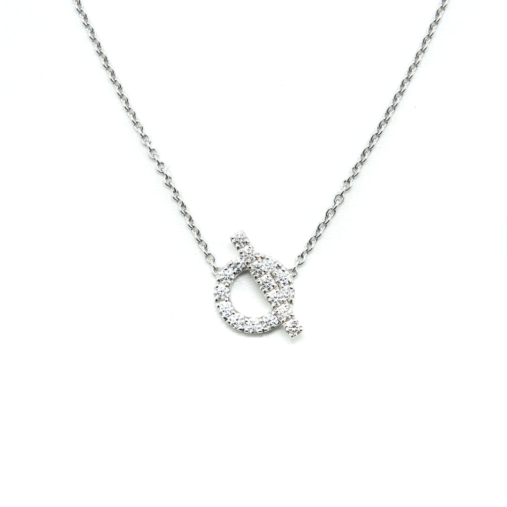 HERMES FINESSE PENDANT WHITE GOLD WITH DIAMOND