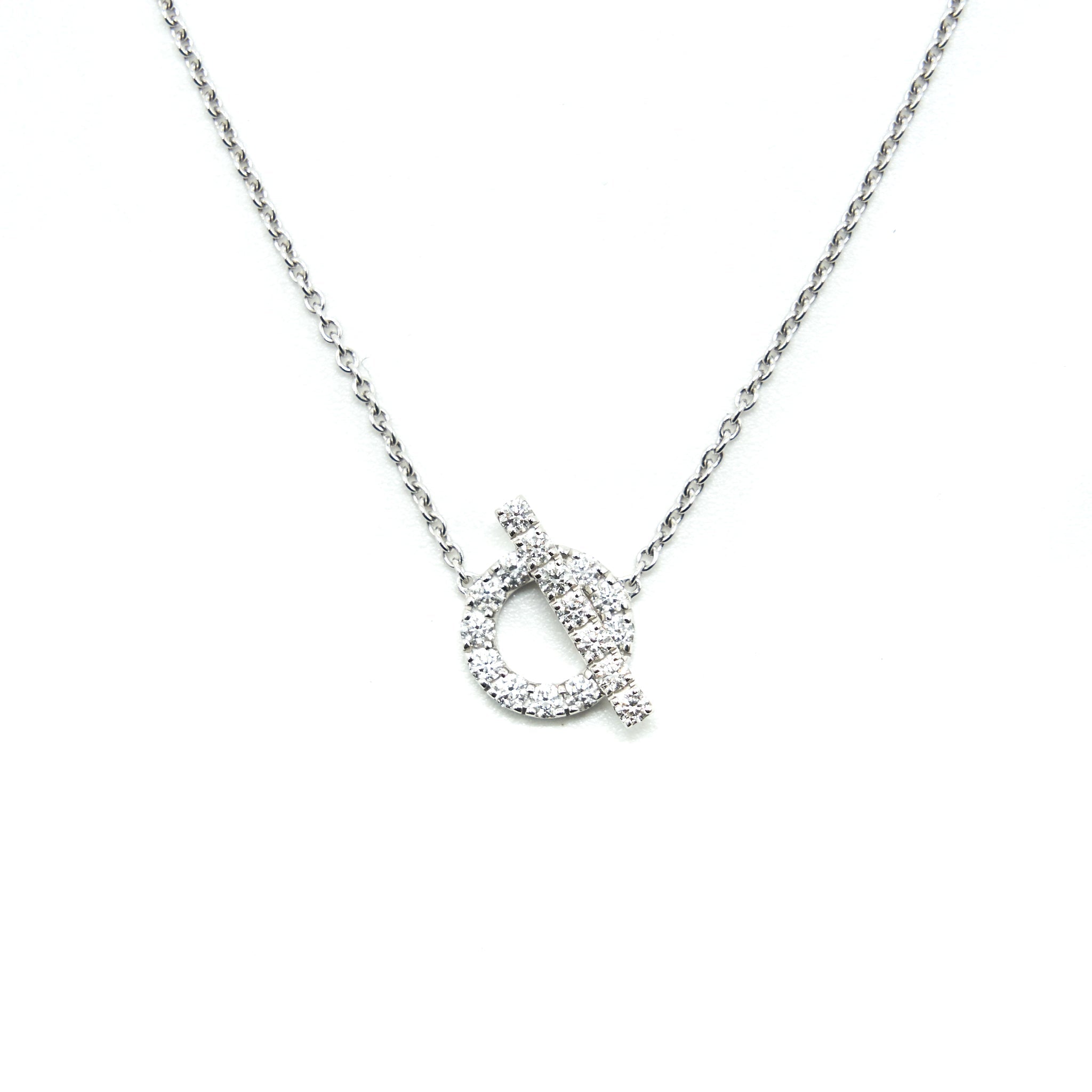 HERMES FINESSE PENDANT WHITE GOLD WITH DIAMOND
