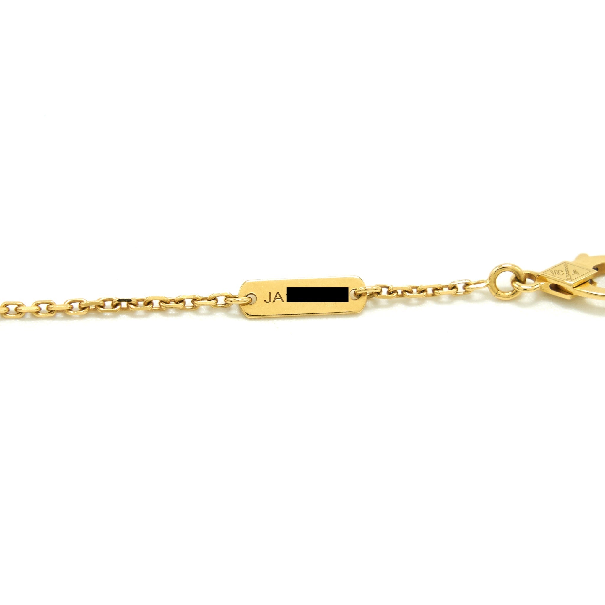 VAN CLEEF & ARPELS VINTAGE ALHAMBRA PENDANT YELLOW GOLD WHITE MOTHER OF PEARL