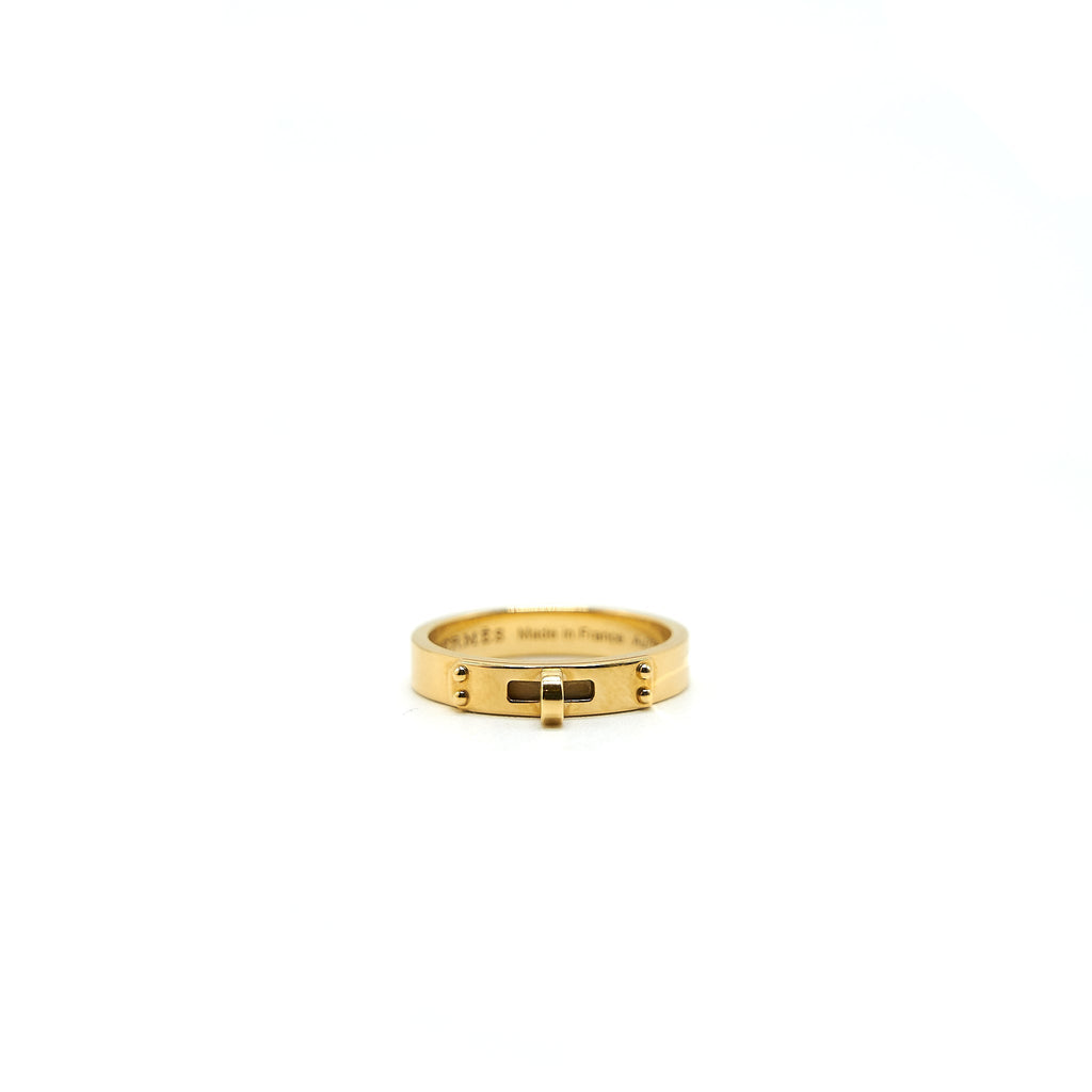 HERMES KELLY 18K YELLOW GOLD NARROW RING